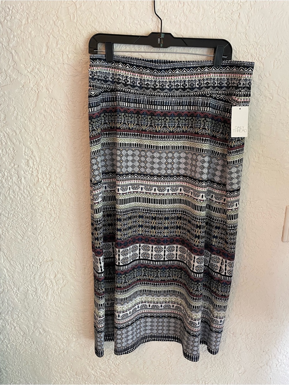 New Daily Thread Black & White Patterned Maxi Skirt